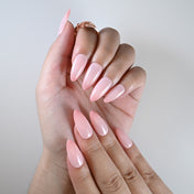 Light pink gradient press on nails, reusable, sturdy, salon quality