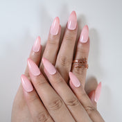 Soft pastel pink ombre nails, elegant and natural manicure look