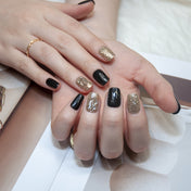 Black & Gold Glitter