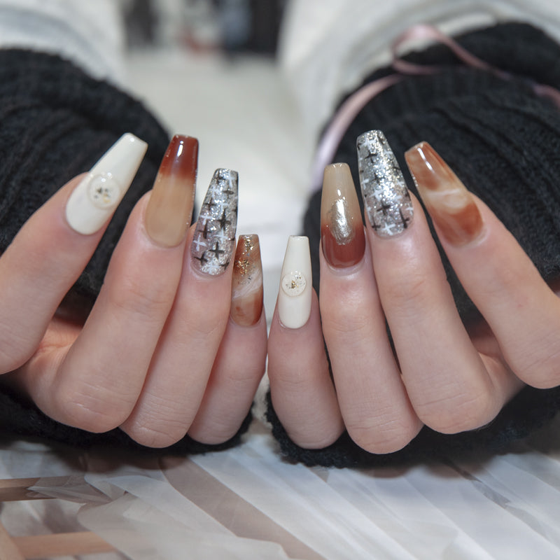 Marron et argent